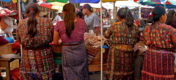 Guatemalan women at market